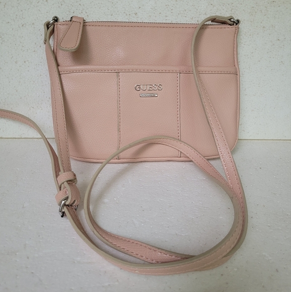 GUESS Women's Crossbody Bag Laine Mini Style Purse Pink 9x6 in - Picture 1 of 6